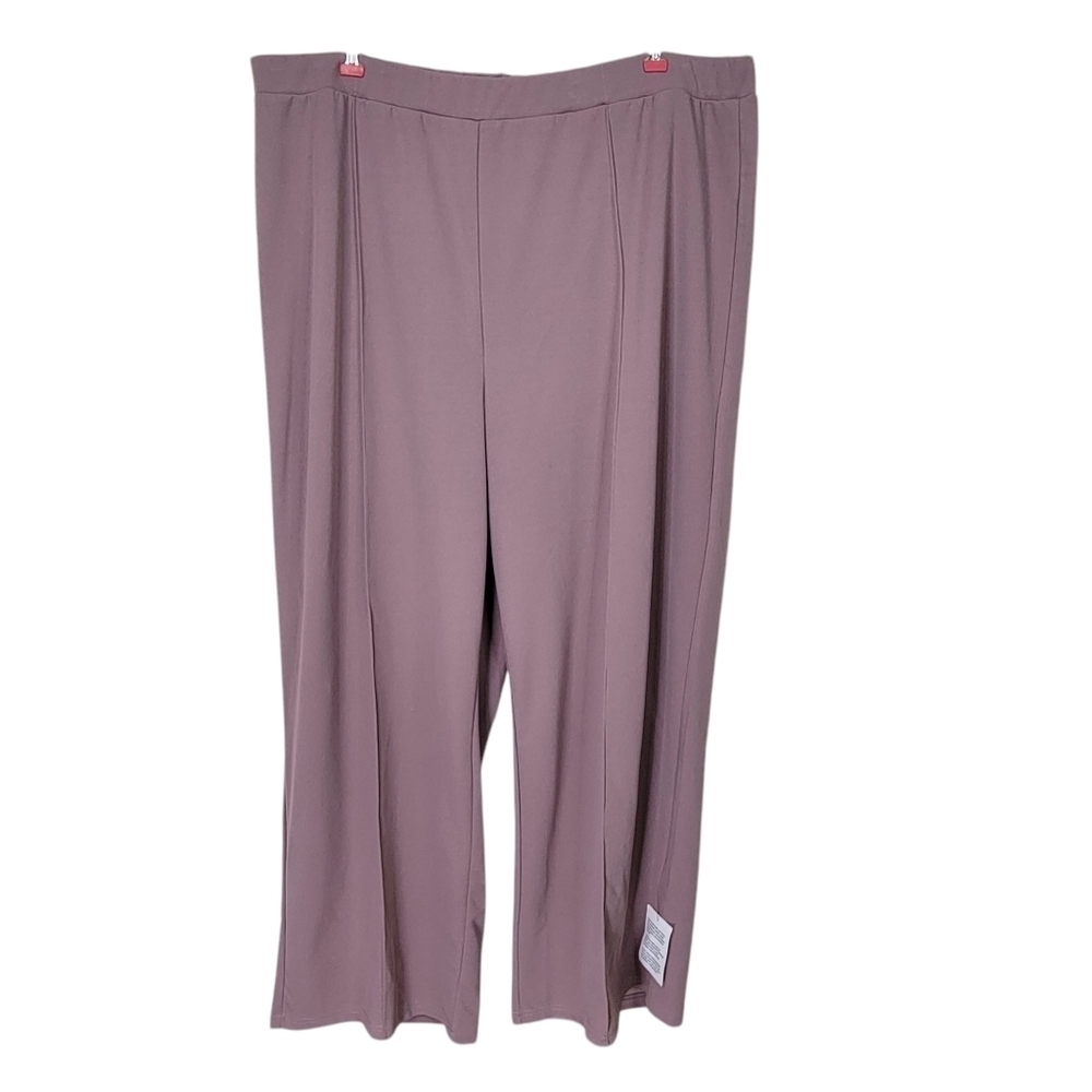 ASOS Curve Pants Size 20 44X31 Pleated Wide Leg Pull On Elastic Waist High Rise